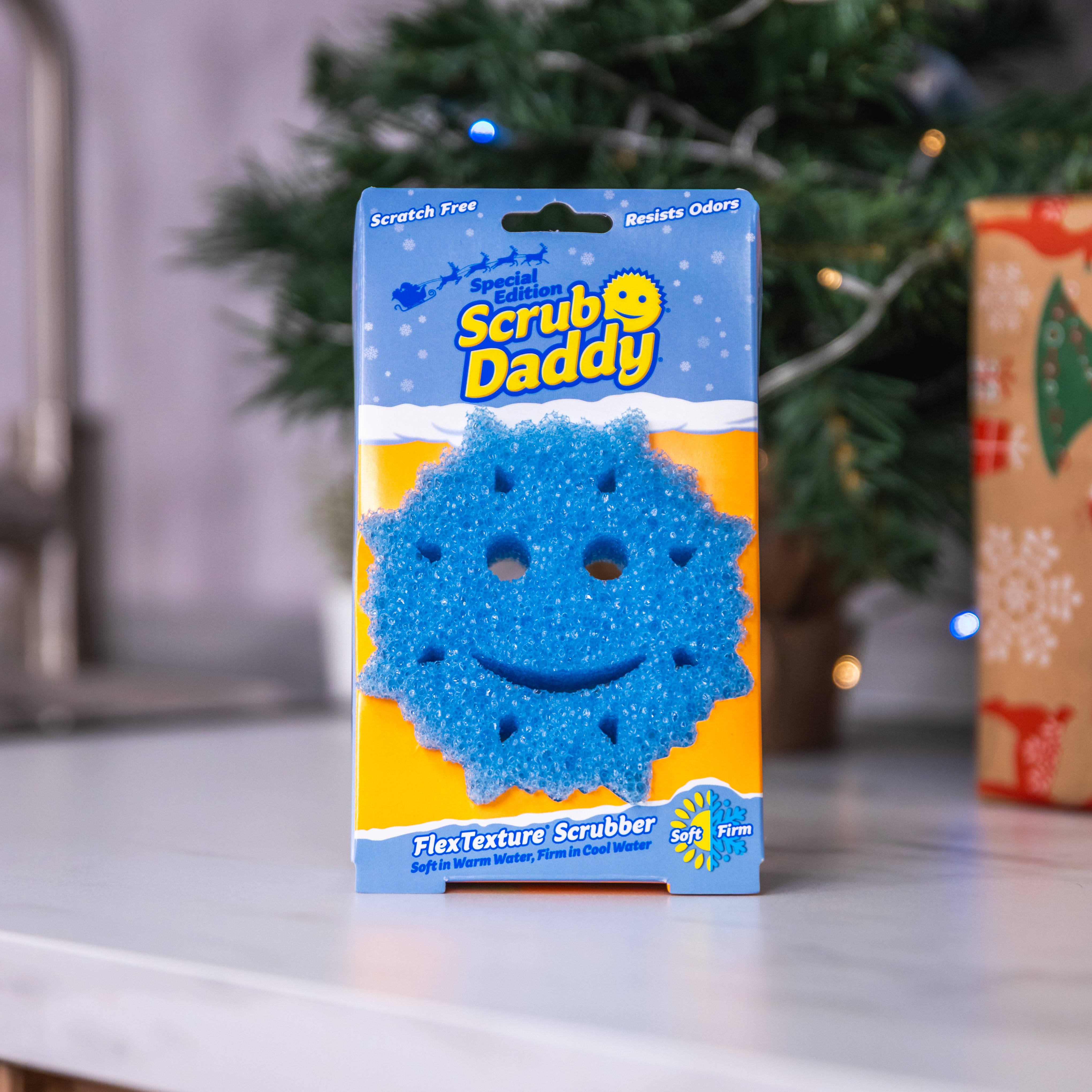 Scrub Mommy Snowflake houbička vánoční bez zápachu