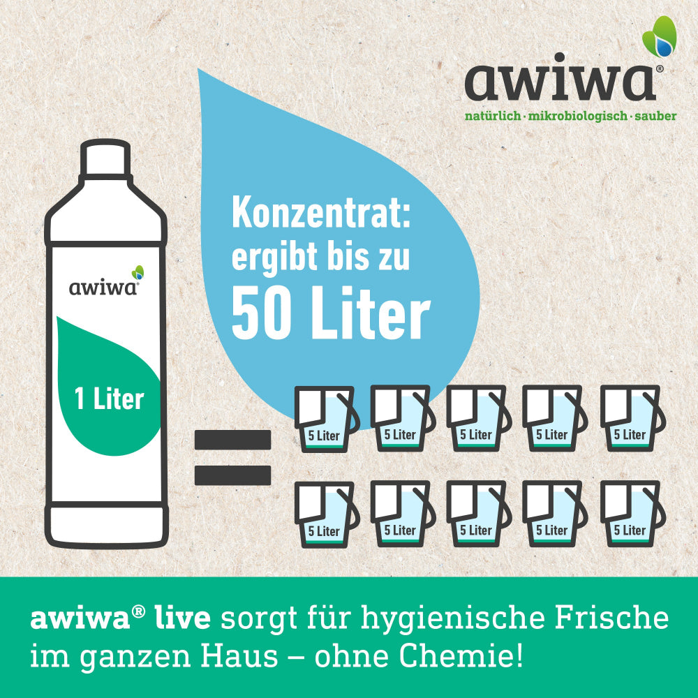 Awiwa Live univerzální čistič 1 l mikrobiální