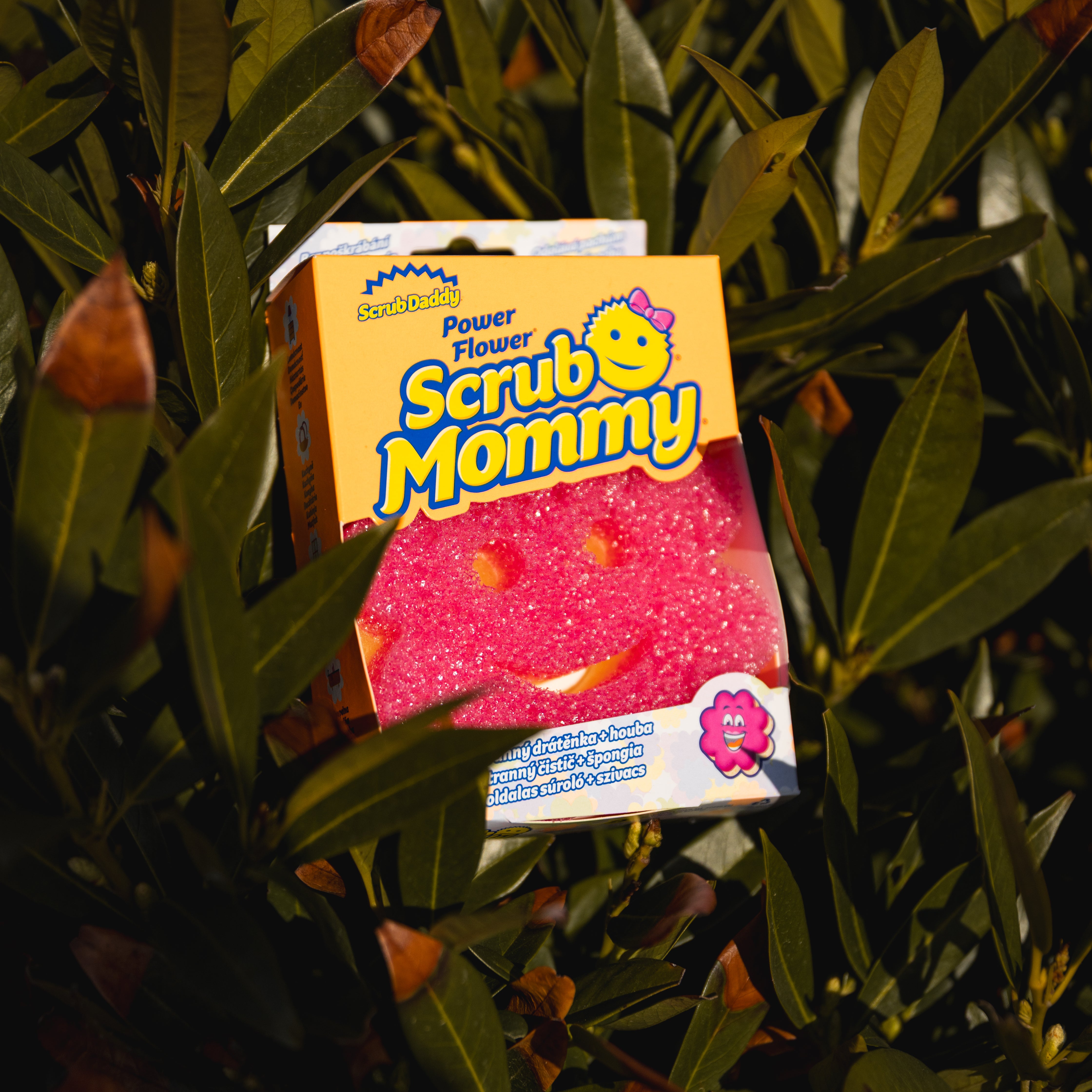 Scrub Mommy Power Flower pink houbička 1 ks
