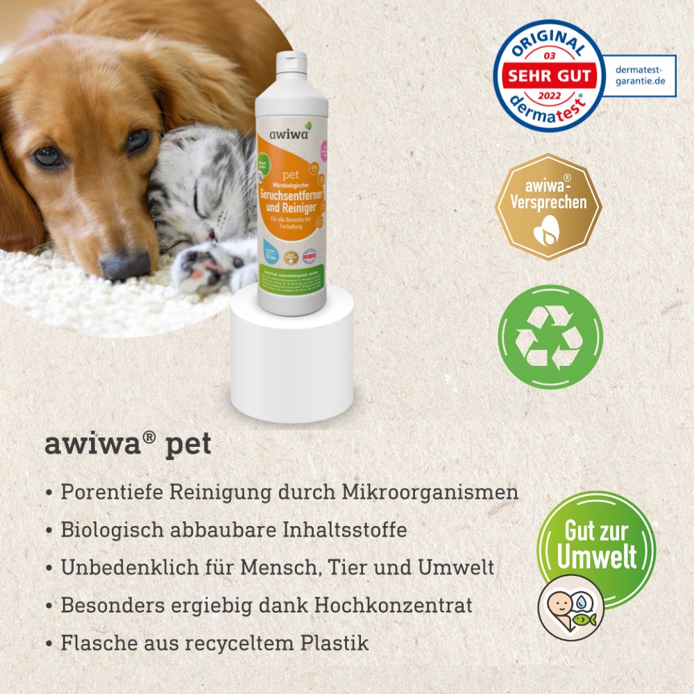 Awiwa Pet odstraňovač zápachu zvířat 1 litr koncentrát