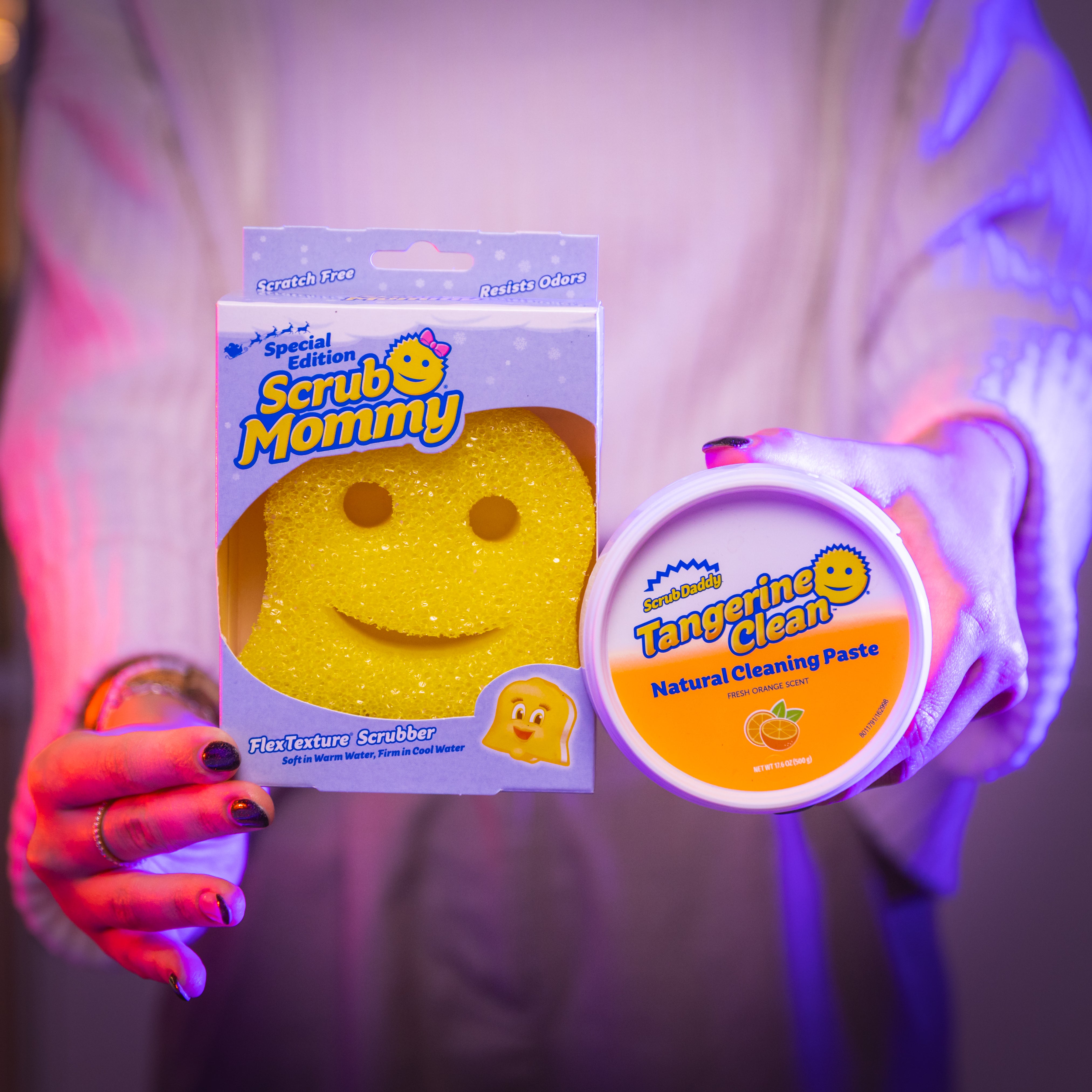 Scrub Mommy Sám doma Nádobí sada zvonek + Tangerine Clean