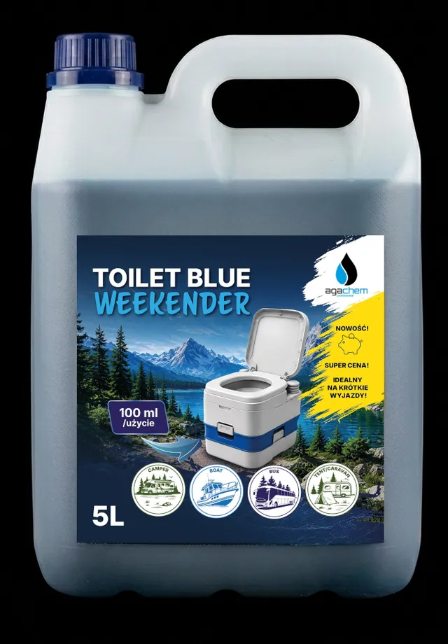 AgaChem Toilet Blue Weekender tekutina 5 l na víkend