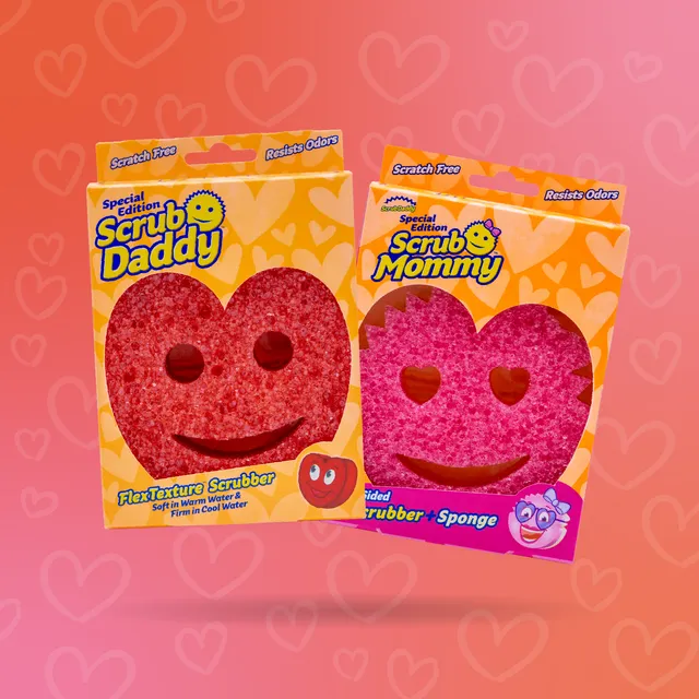 Scrub Mommy Love At First Scrub houbičky 2 ks srdce