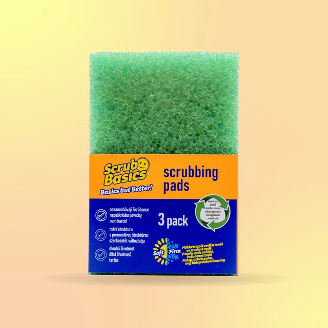 Scrub Mommy Scrub Basics polštářky FlexTexture 3 ks šetrné