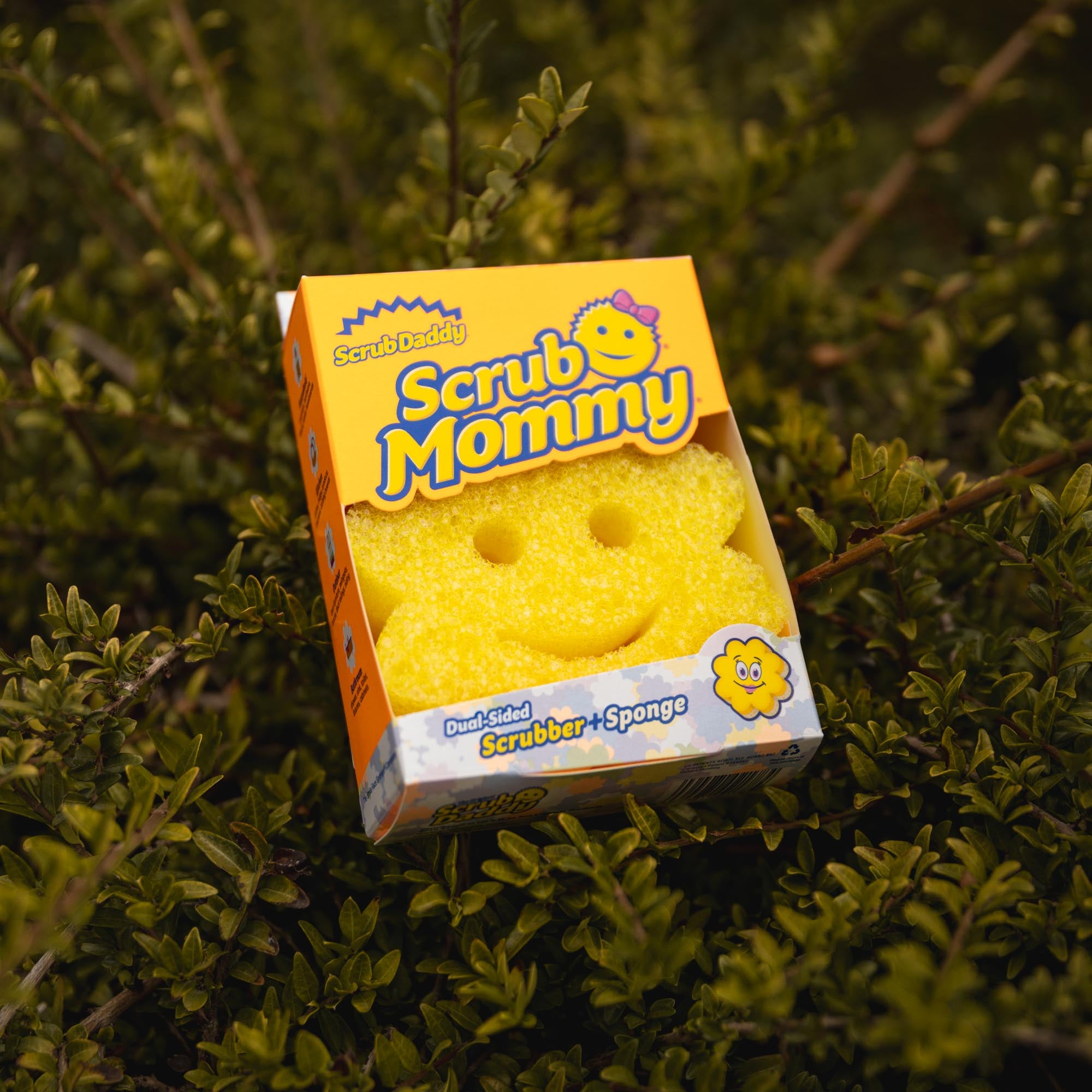 Scrub Mommy Power Flower žlutá houbička 1 ks oboustranná