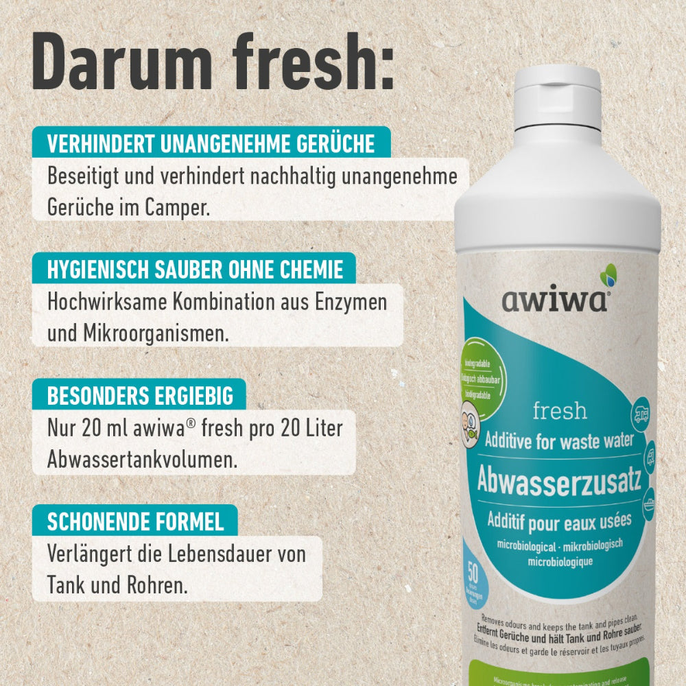 Awiwa Fresh čistič odpadní nádrže 1 l mikrobiologický