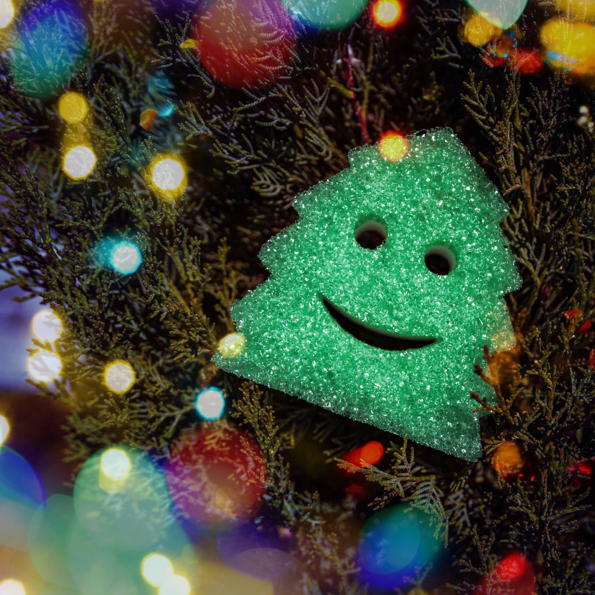 Scrub Mommy Christmas Tree houbička 1 ks vánoční stromek