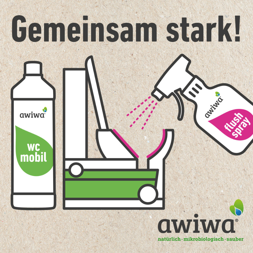 Awiwa Flush Spray čistič kempingové toalety mikrobiální