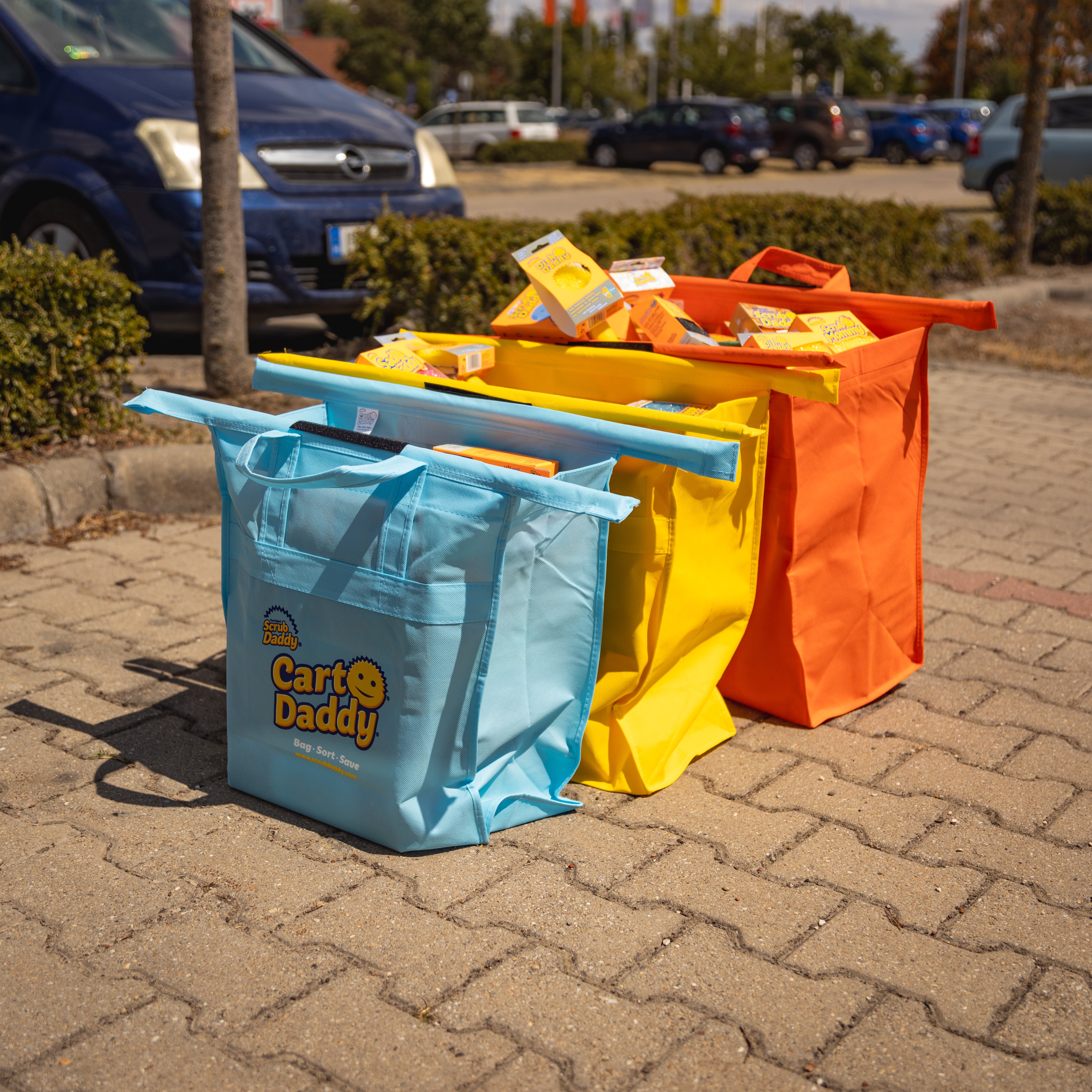 Scrub Mommy Cart Daddy nákupní tašky 3 ks opakovaně použitelné