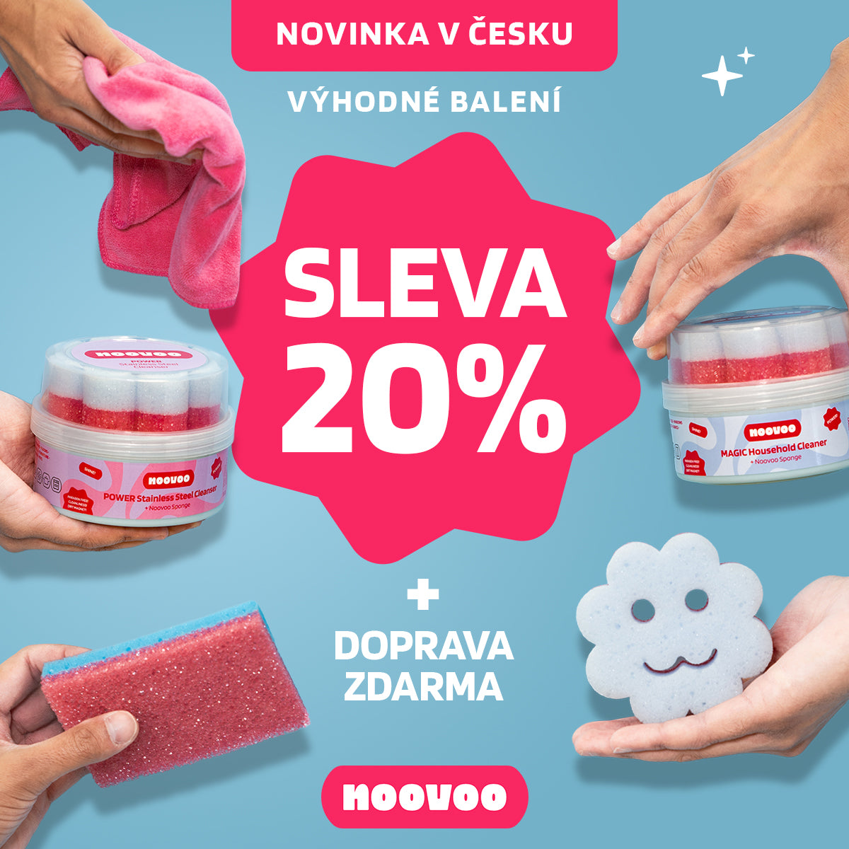 NOOVOO Vše v jednom čisticí sada 5 ks na domácnost