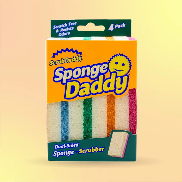 Scrub Mommy Sponge Daddy houbičky 4 ks bez poškrábání