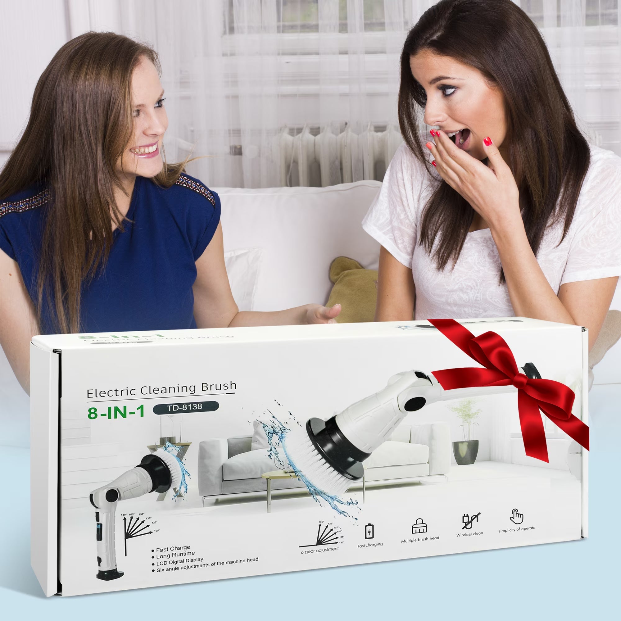 SpinPro Standard Set elektrický čisticí kartáč 8 hlavic na koupelnu