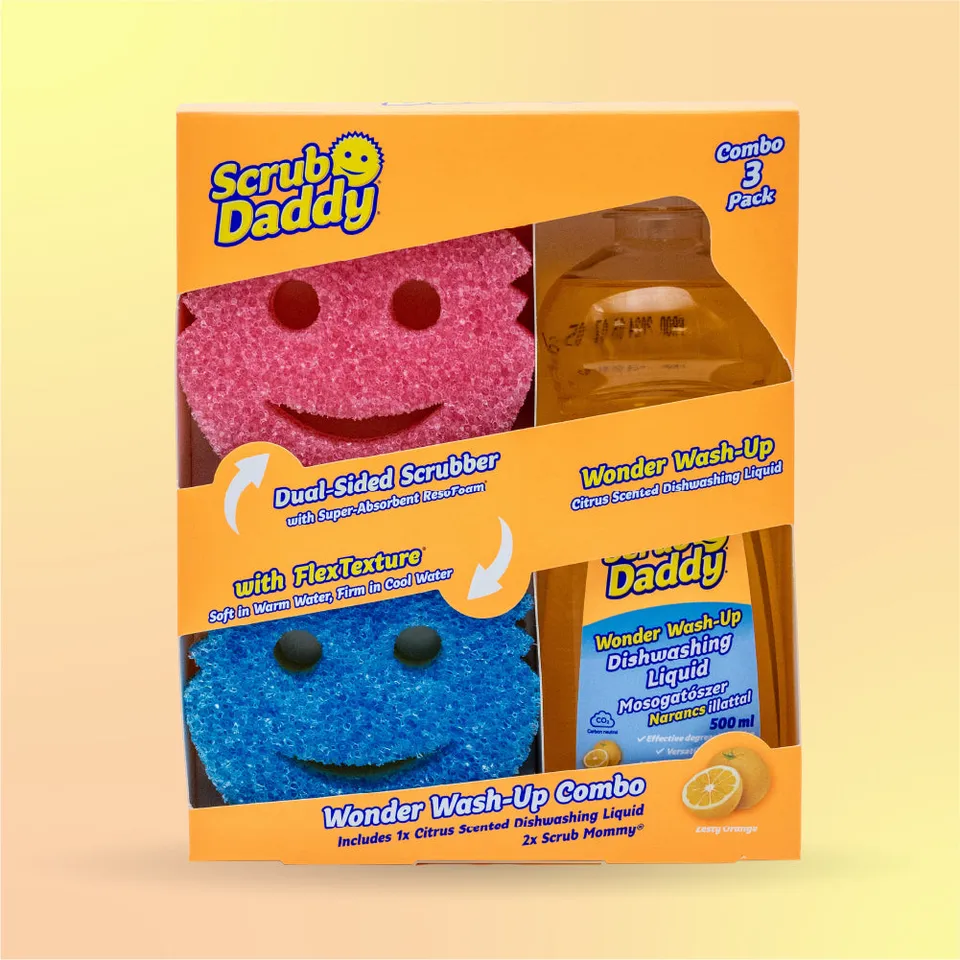 Scrub Mommy Wonder Wash-Up Combo sada na nádobí 500 ml pomerančová