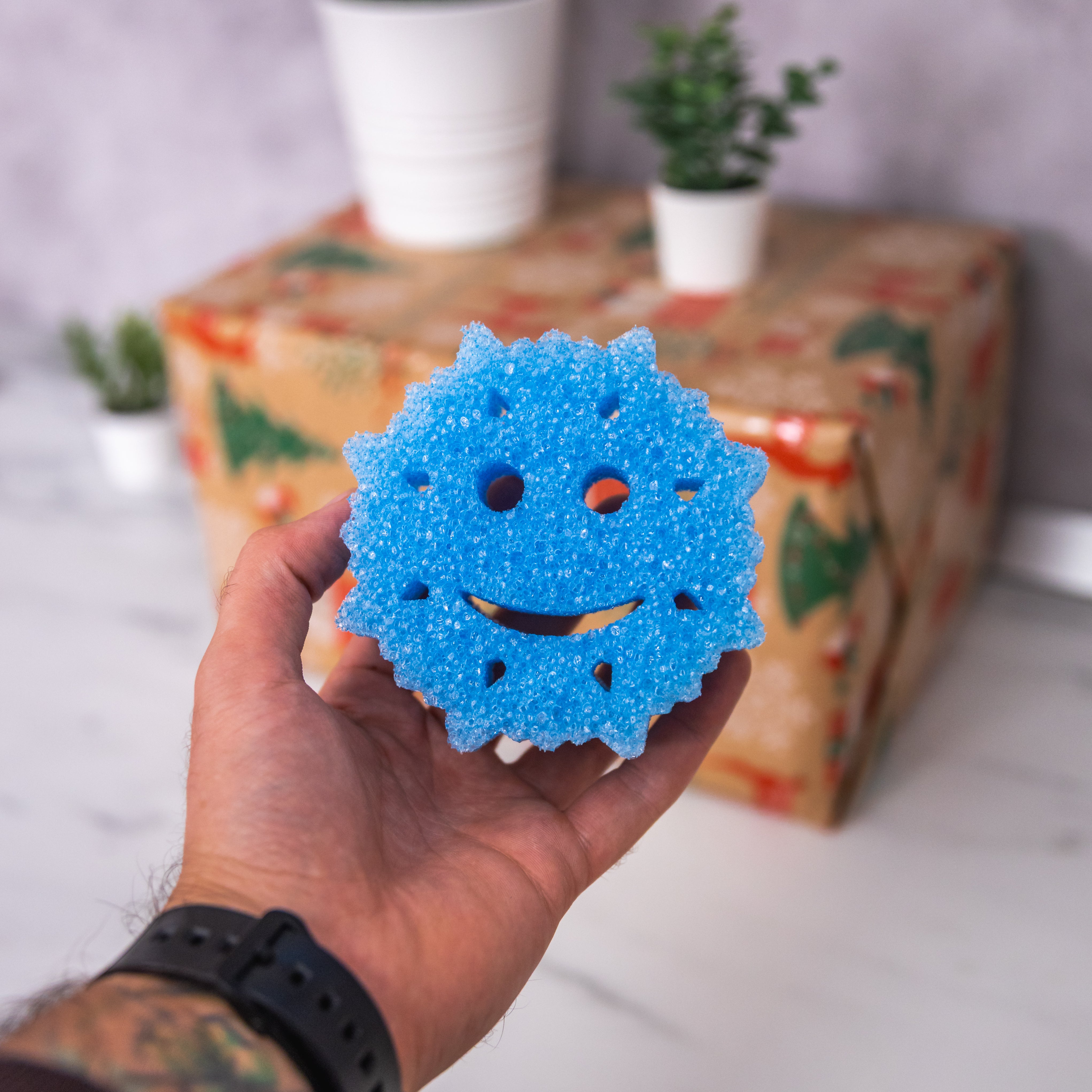 Scrub Mommy Snowflake houbička vánoční bez zápachu