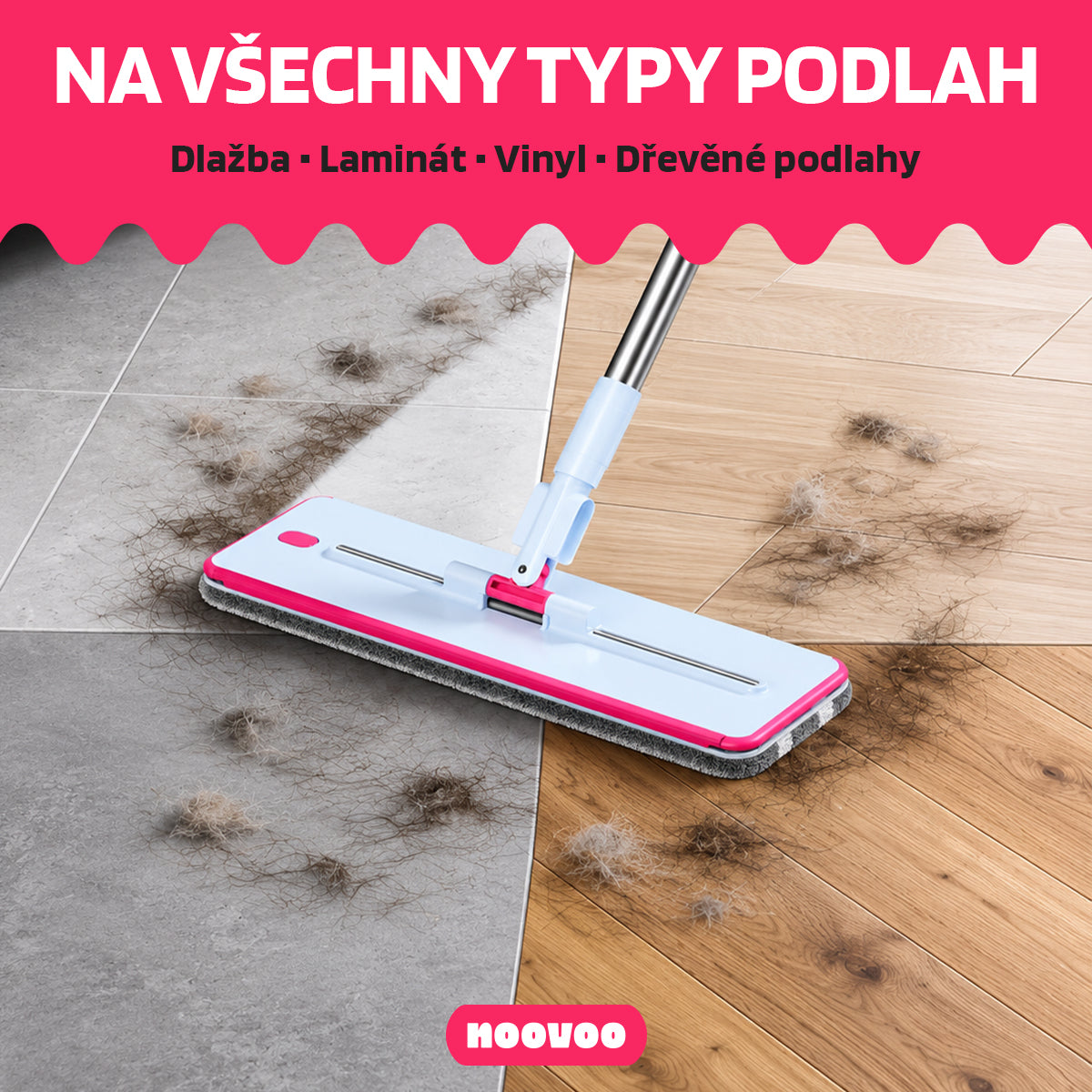 NOOVOO CleanFlow návleky na mop mikrovlákno 2 ks pratelné