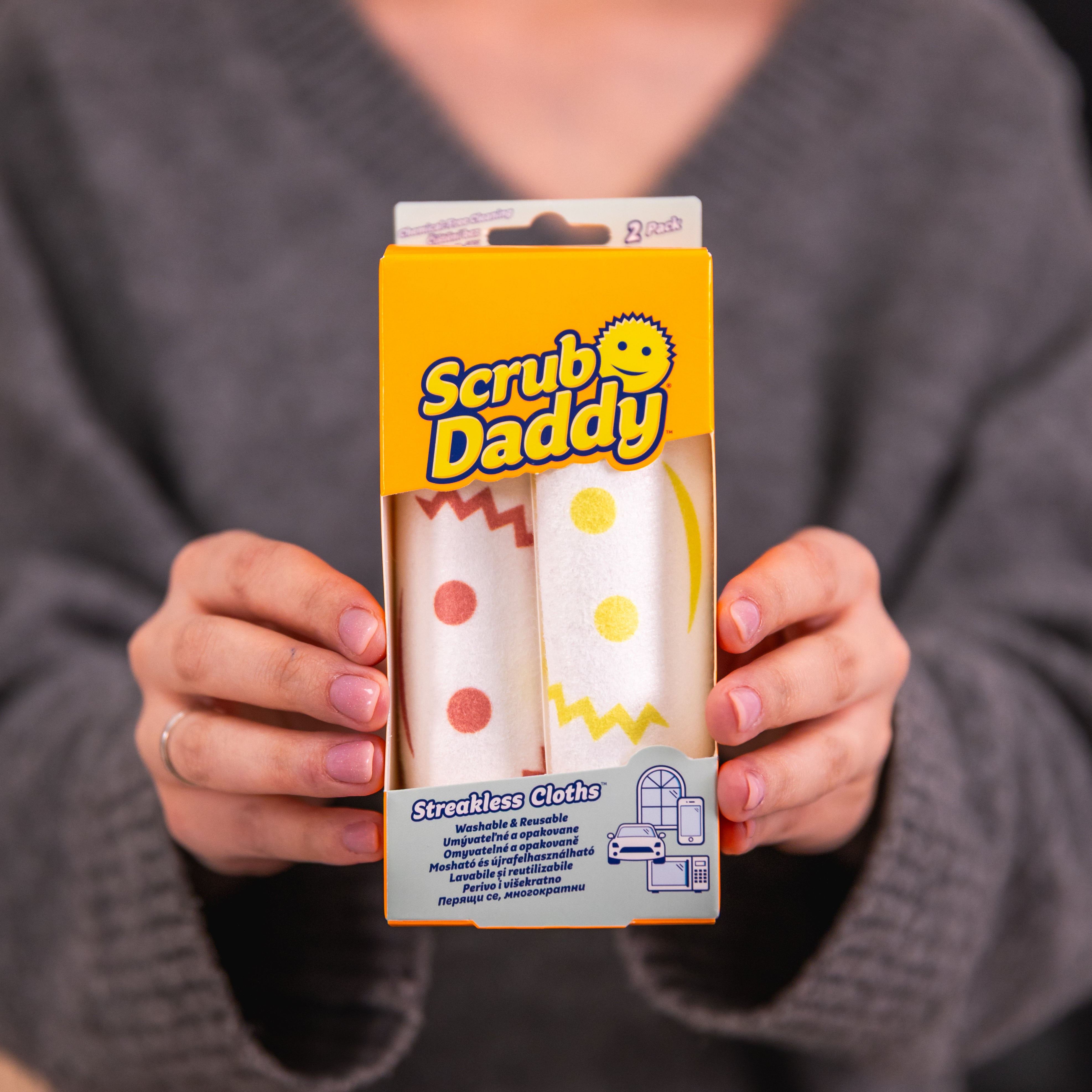 Scrub Daddy Streakless utěrky na sklo 2 ks