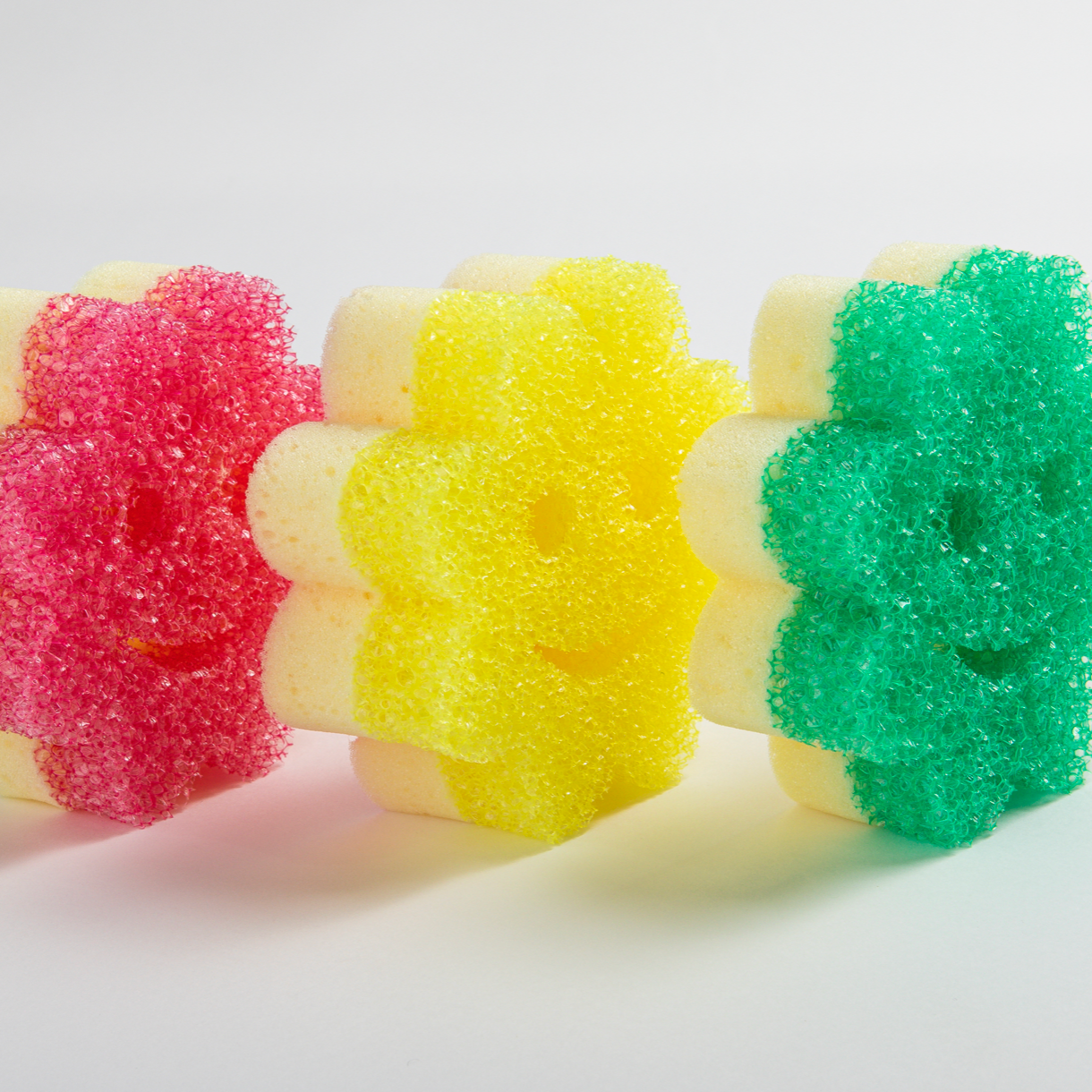 Scrub Mommy Power Flower zelená houbička 1 ks savá