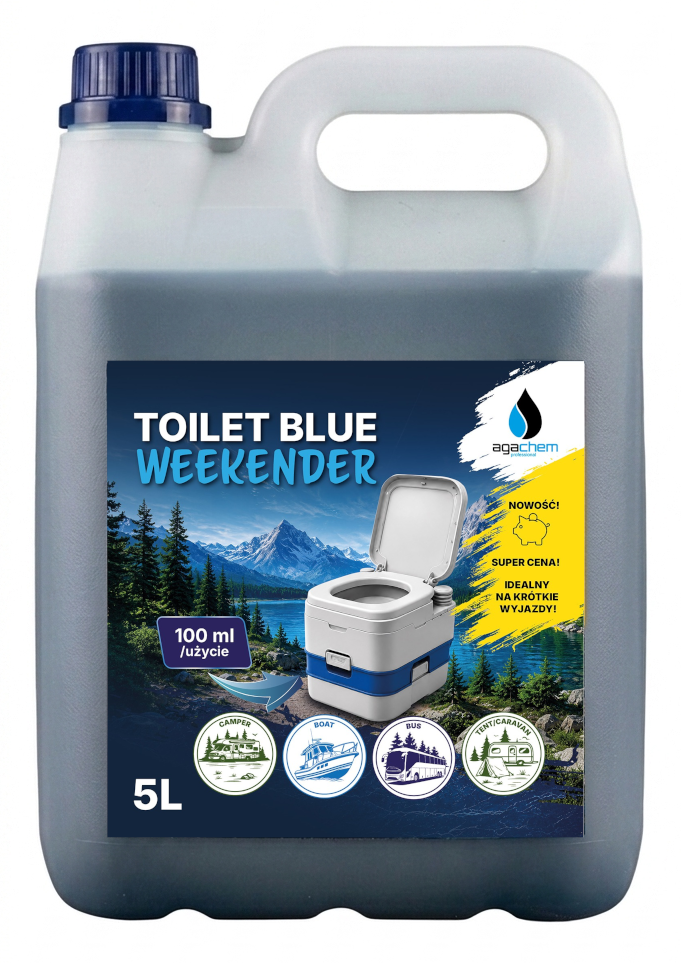 AgaChem Toilet Blue Weekender tekutina 5 l na víkend