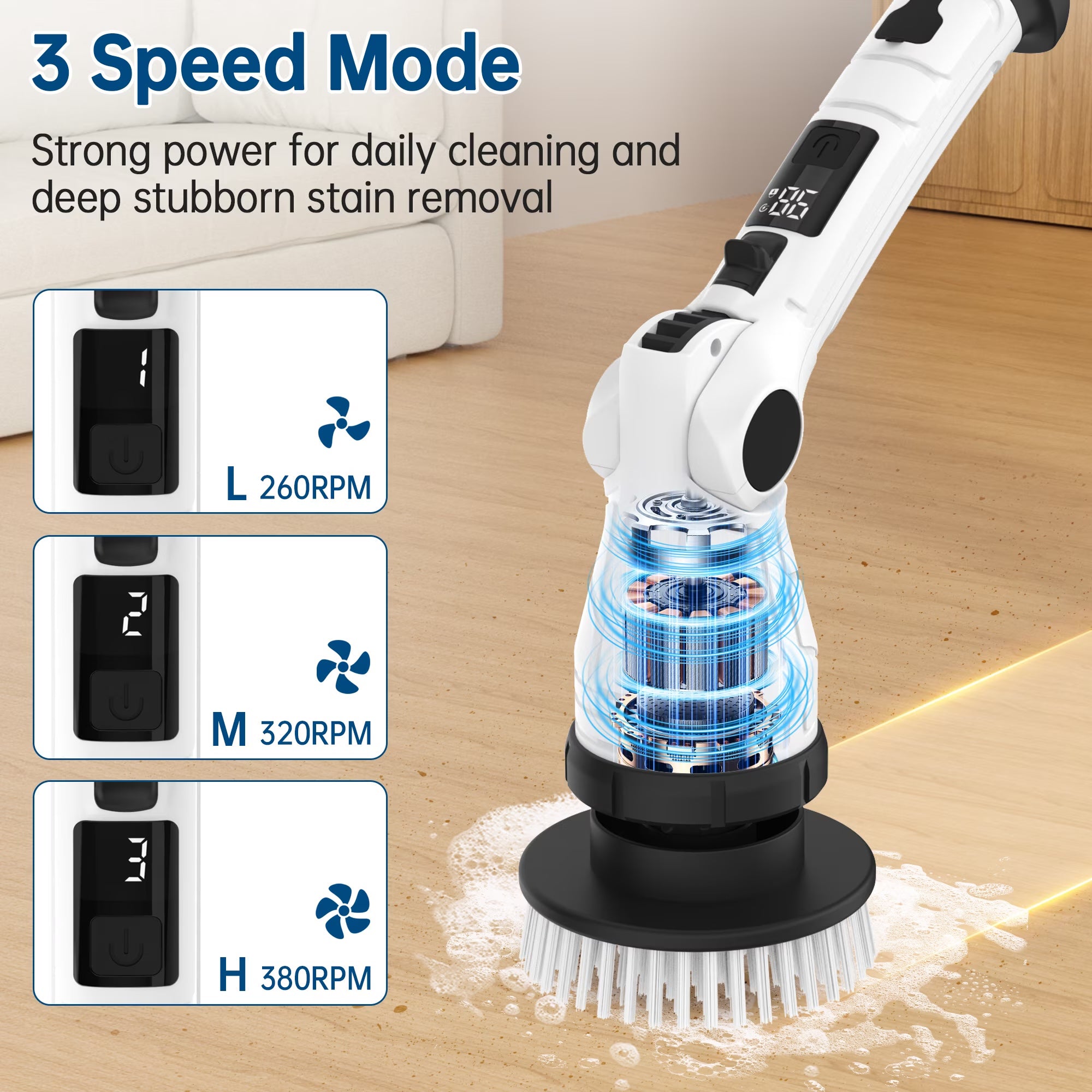 SpinPro Standard Set elektrický čisticí kartáč 8 hlavic na koupelnu