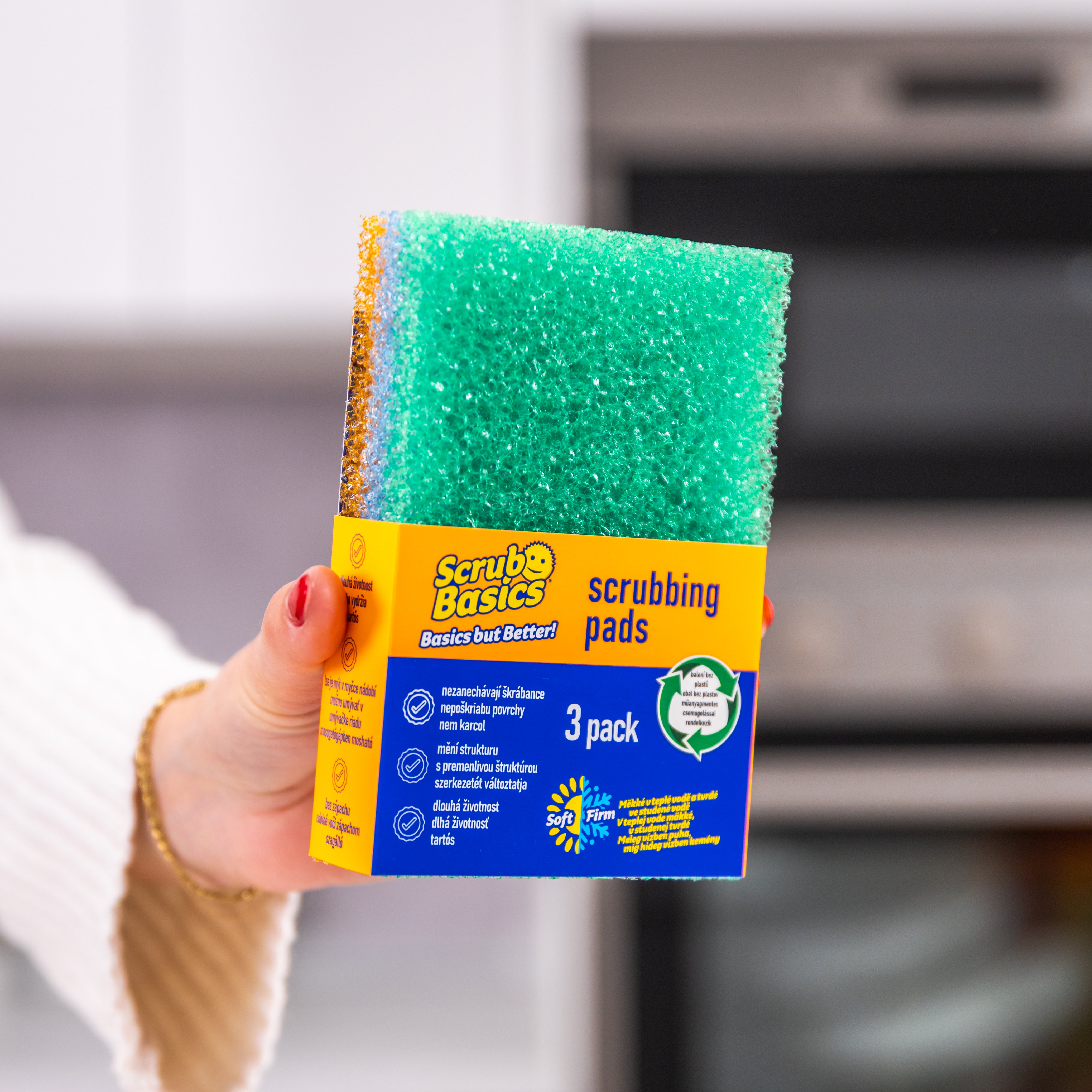 Scrub Mommy Scrub Basics polštářky FlexTexture 3 ks šetrné
