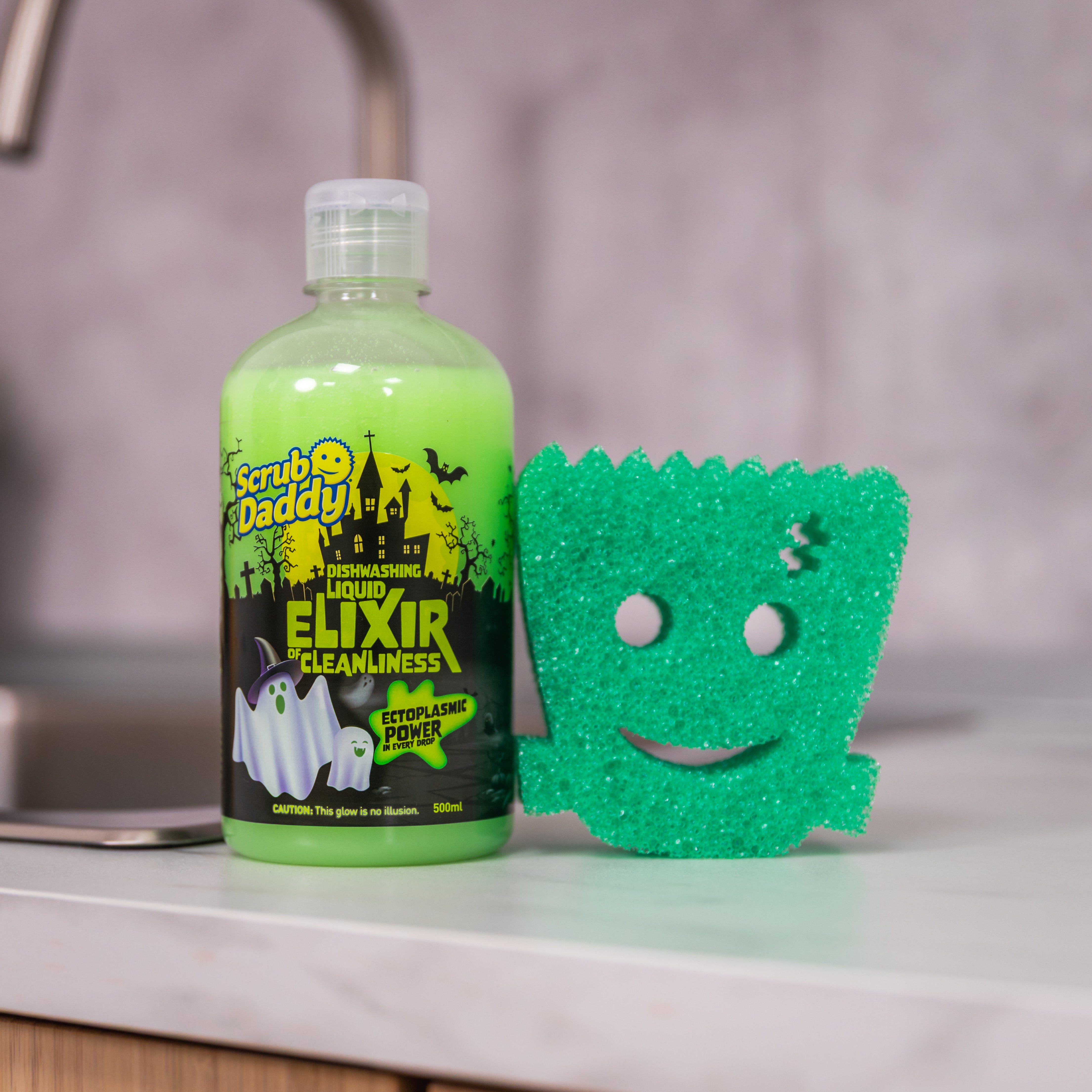 Scrub Mommy Děsivá dvojice sada na nádobí 2 ks halloween svítí