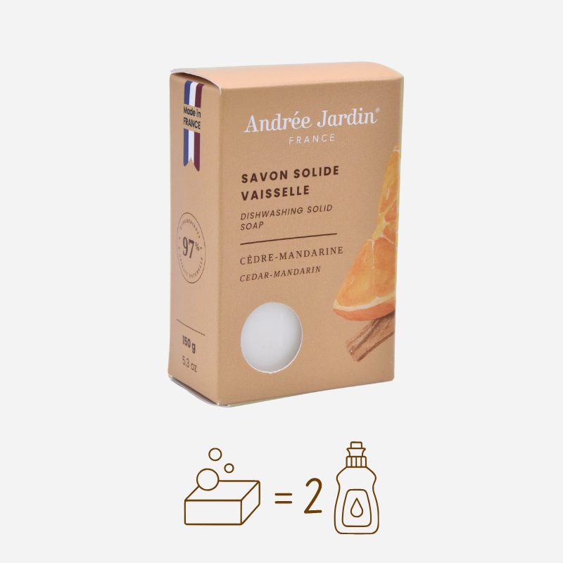 Andrée Jardin tuhé mýdlo na nádobí 150 g máta citron přírodní