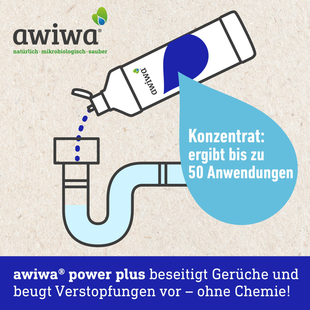Awiwa Power Plus čistič odpadů 1 l mikrobiální