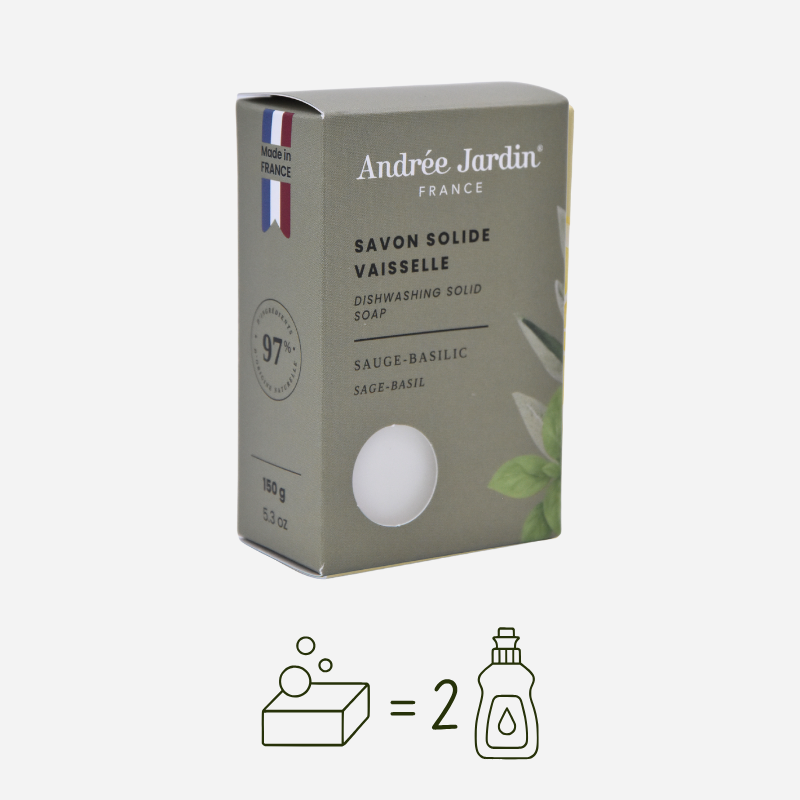 Andrée Jardin tuhé mýdlo na nádobí 150 g máta citron přírodní