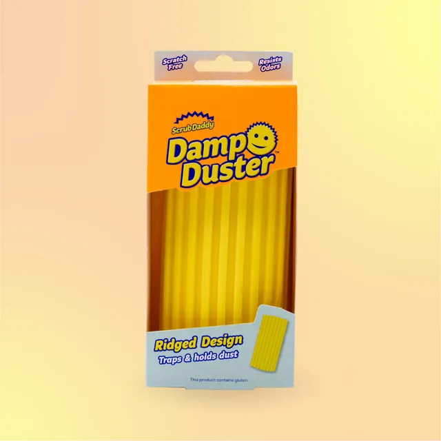 Scrub Mommy Damp Duster houbička na prach 1 ks žlutá vlnitá