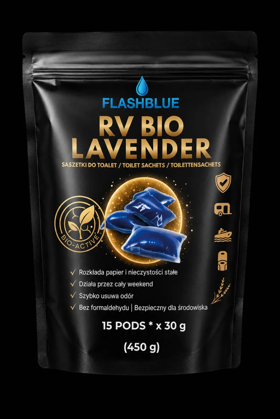 AgaChem RV Bio Lavender sáčky do chemického WC levandule
