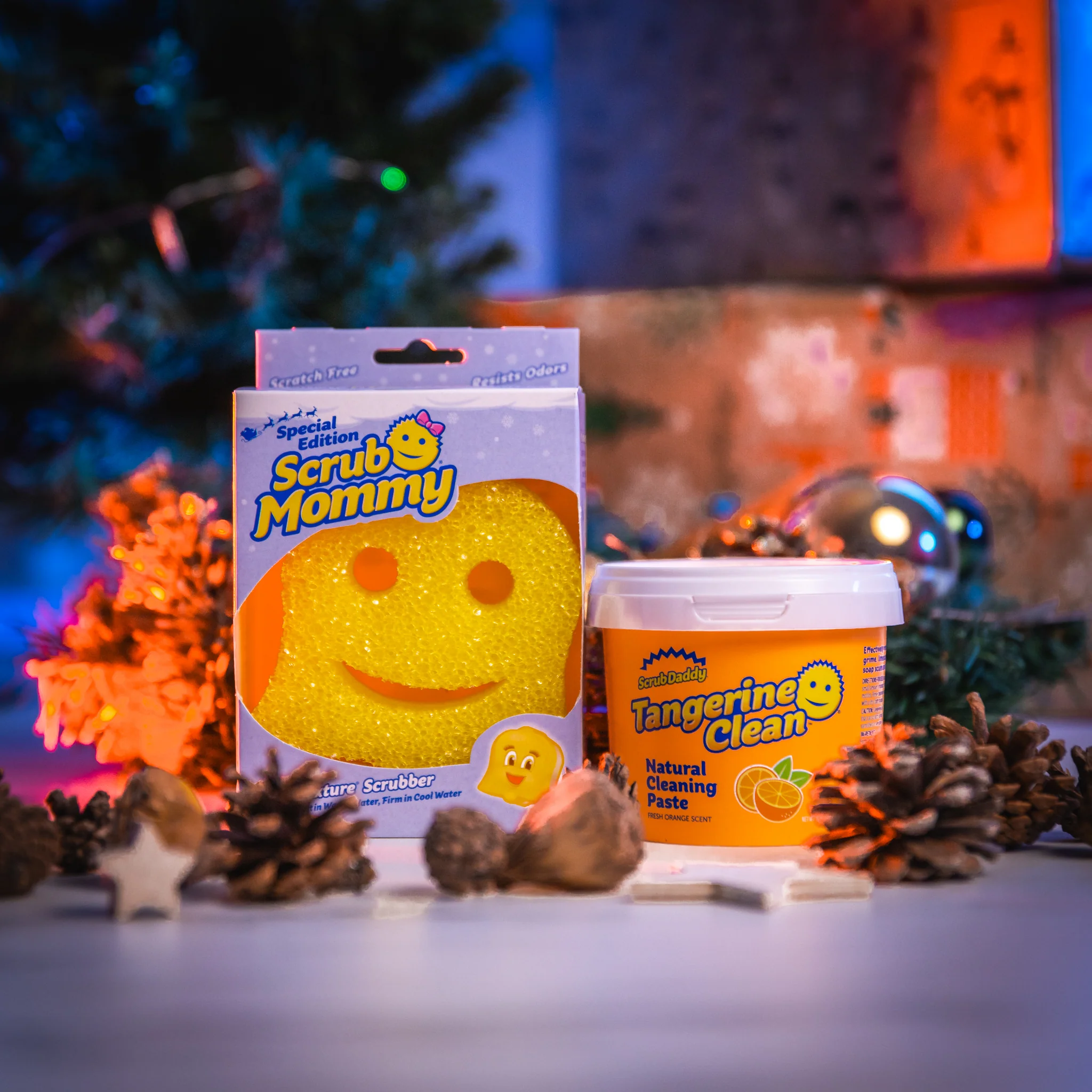 Scrub Mommy Sám doma Nádobí sada zvonek + Tangerine Clean
