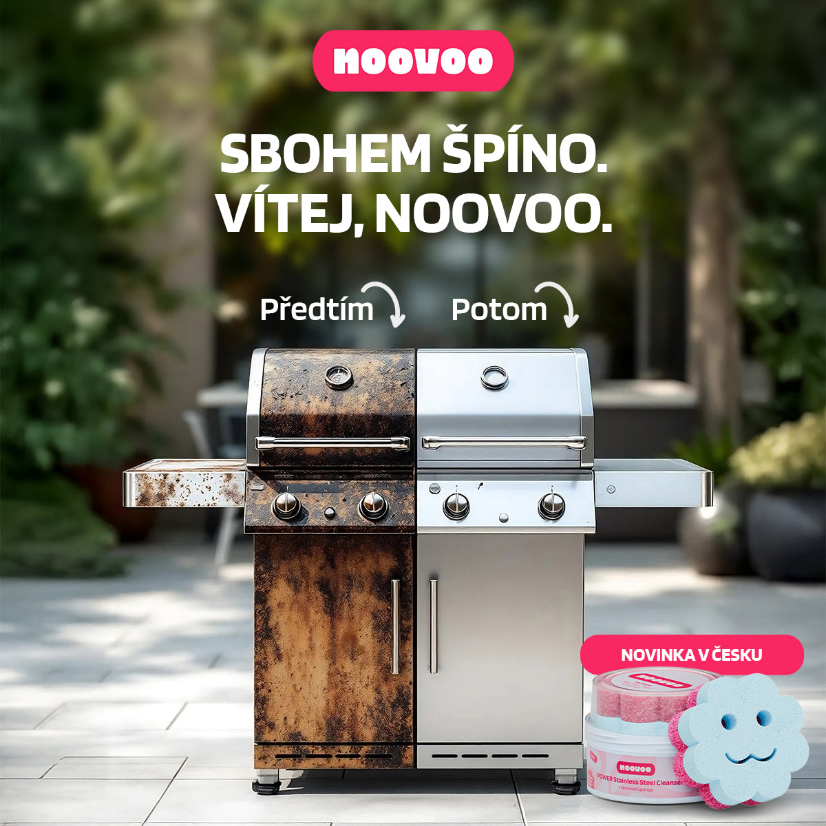 NOOVOO POWER čisticí pasta na nerez 350 g s filmem